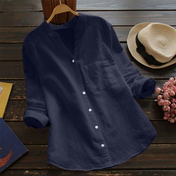 Lunessa Cotton Relaxed Shirt – Casual Women’s Blouse in Breathable Natural Fabric
