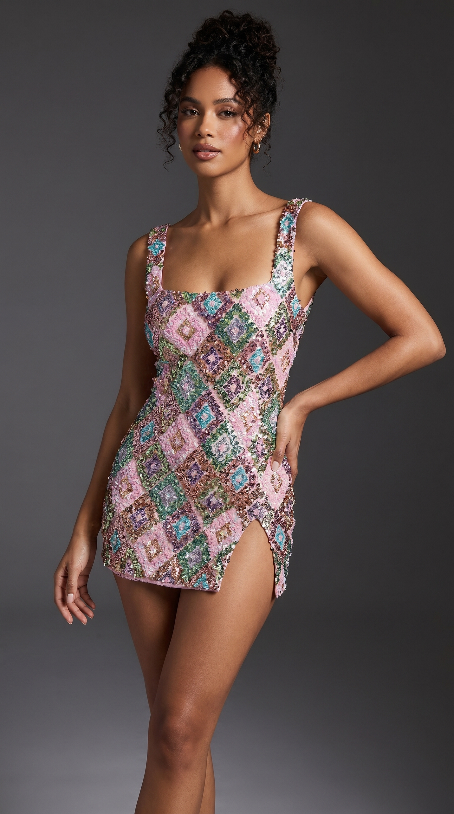 Elodie | Crystal Embellished Mini Dress