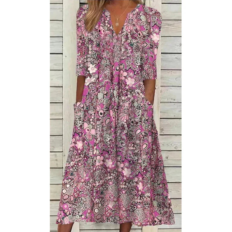 Solmira Bohemian Flow Dress for Women