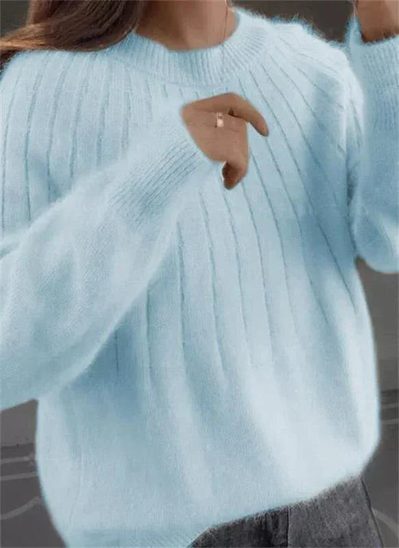 Veloura Cloud Knit Jumper for Women – Ultra-Soft Semi-Fit Autumn & Winter Style