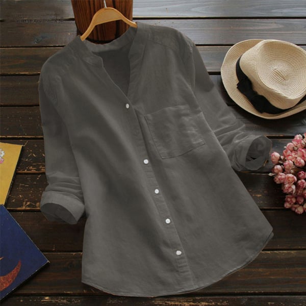 Lunessa Cotton Relaxed Shirt – Casual Women’s Blouse in Breathable Natural Fabric