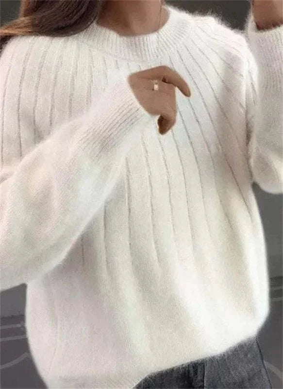 Veloura Cloud Knit Jumper for Women – Ultra-Soft Semi-Fit Autumn & Winter Style