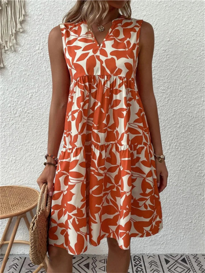 Solviera Floral A-Line Summer Dress for Women