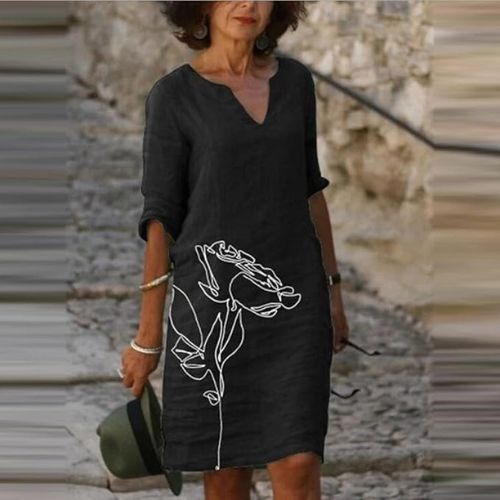 Floravelle Artistic Floral Sheath Dress