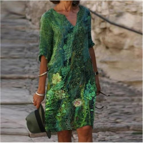 Floravelle Artistic Floral Sheath Dress