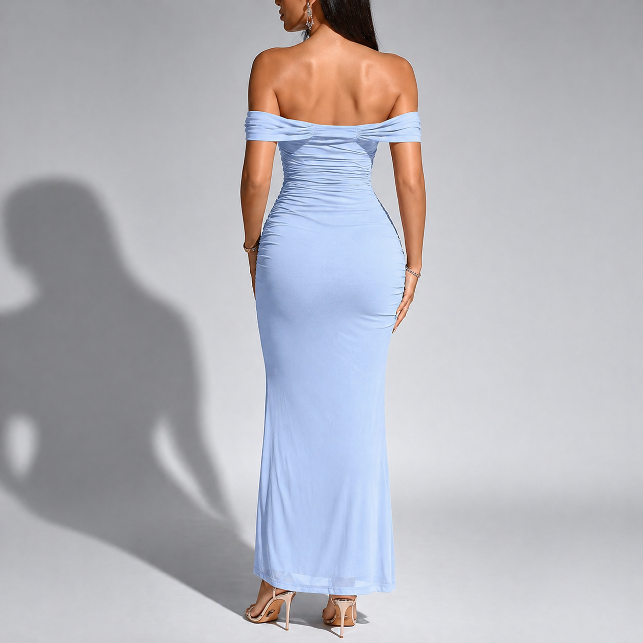 Valdene — The Meridian | One-Shoulder Corset Mesh Dress