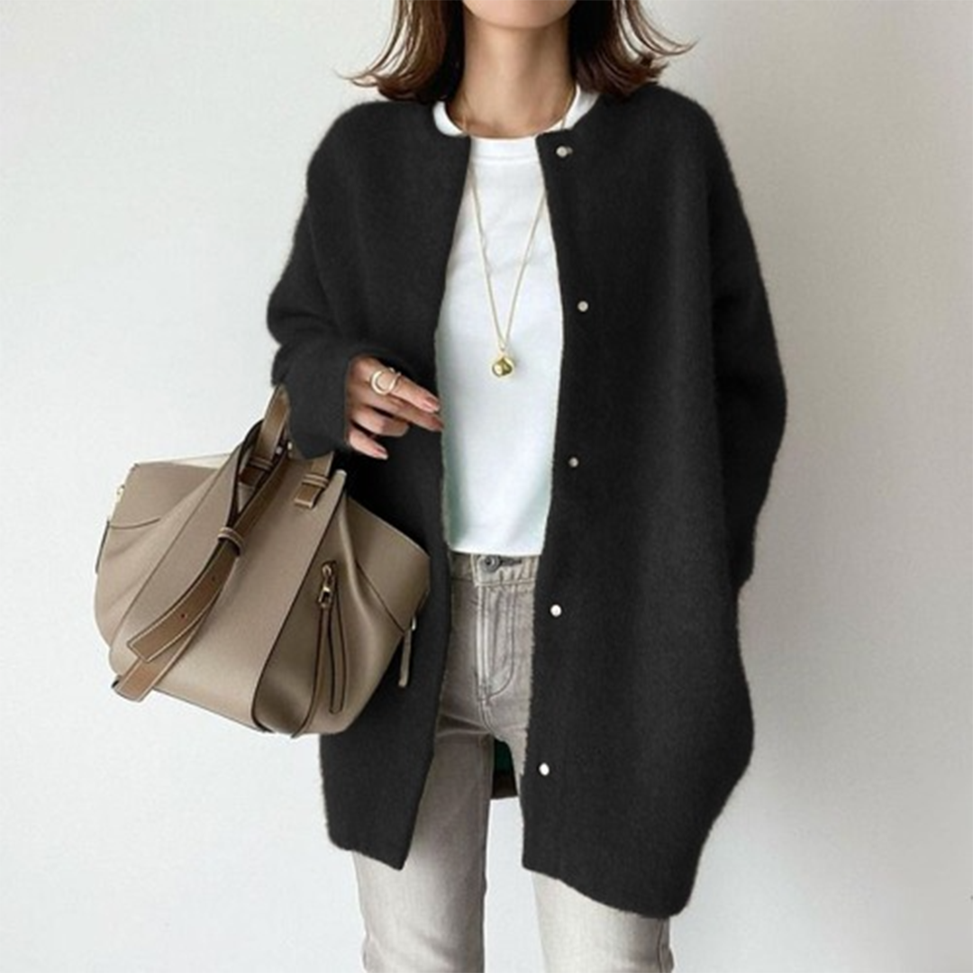 Luviera | Oversized Boyfriend Knit Cardigan with Button Front
