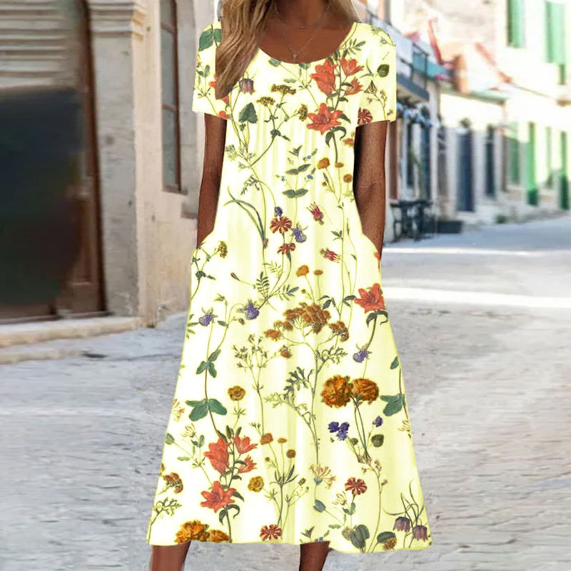Floravelle Elegant Floral Dress for Women