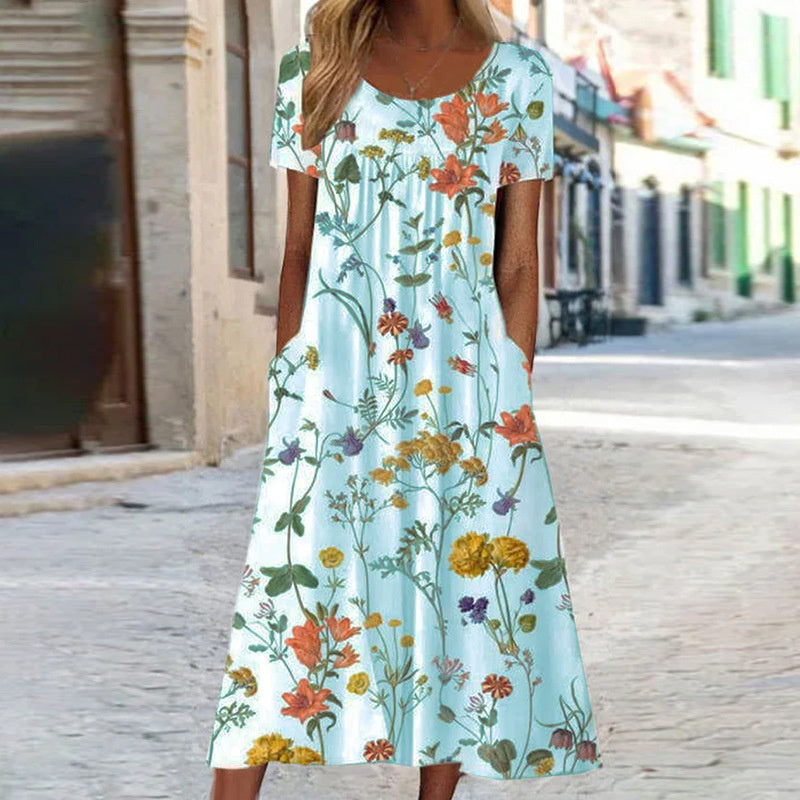 Floravelle Elegant Floral Dress for Women