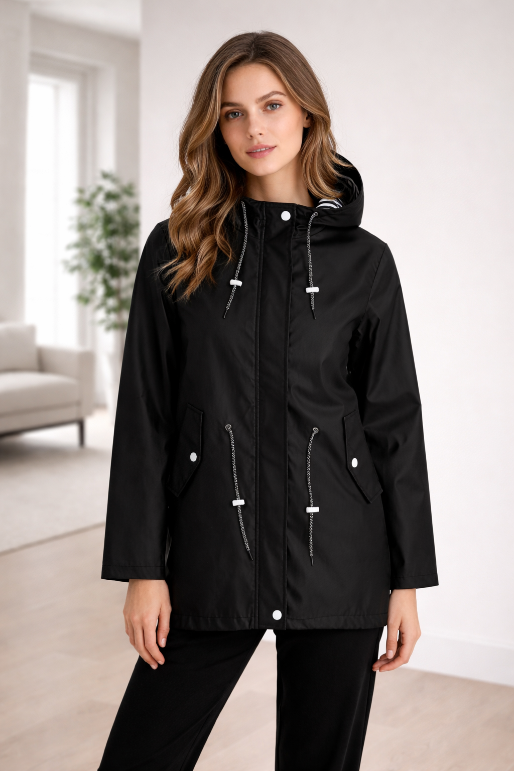 Stormelle | Weather-Resistant Hooded Transitional Coat for Women