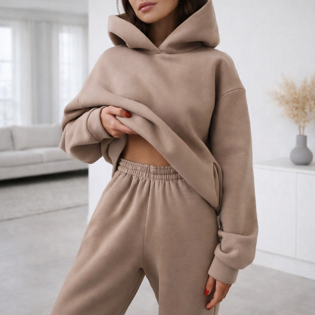 Relaxelle | Zip-Up Jacket & Jogger Lounge Set for Women