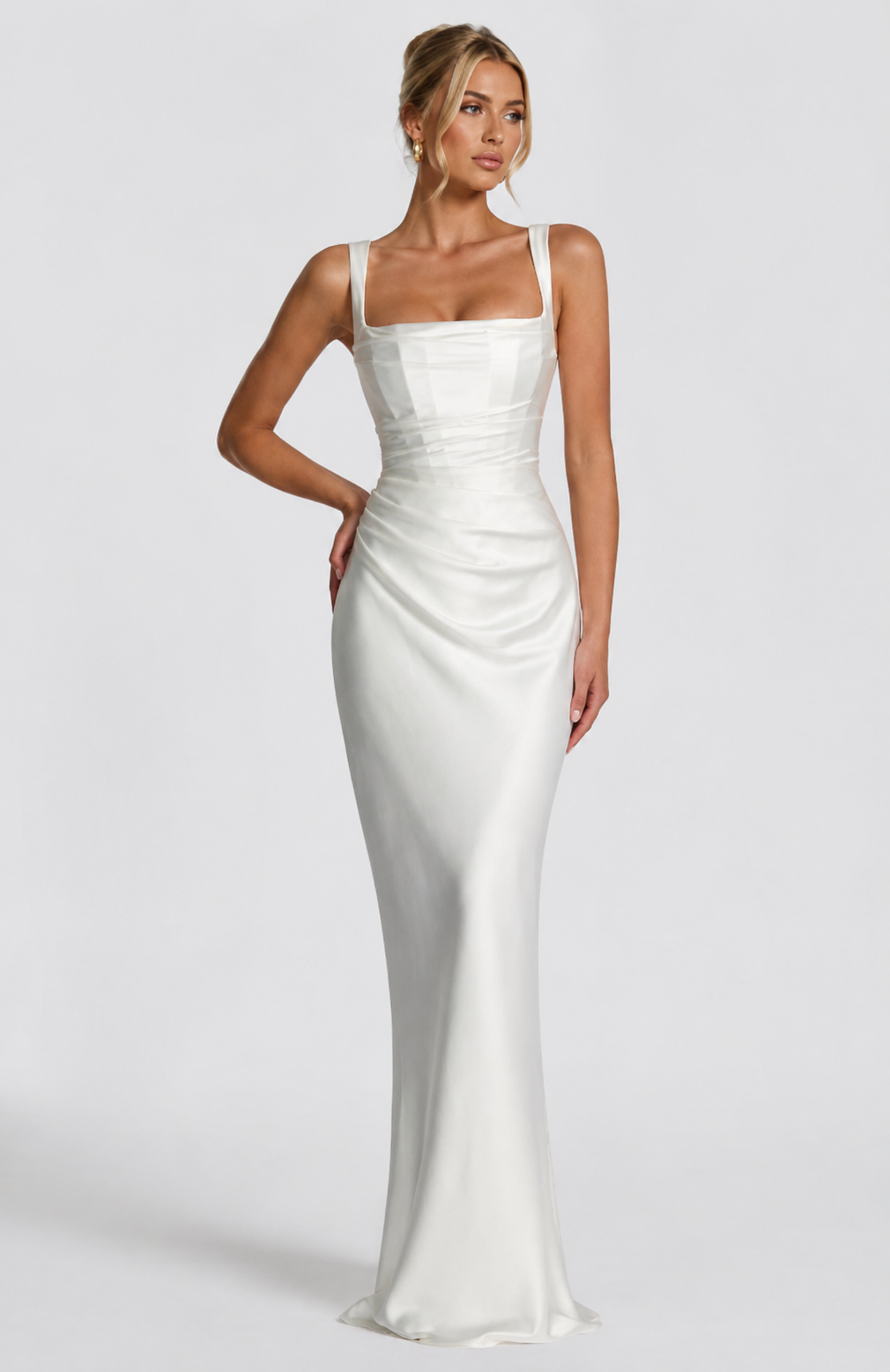 Valentina | Satin Tie-Back Maxi Dress
