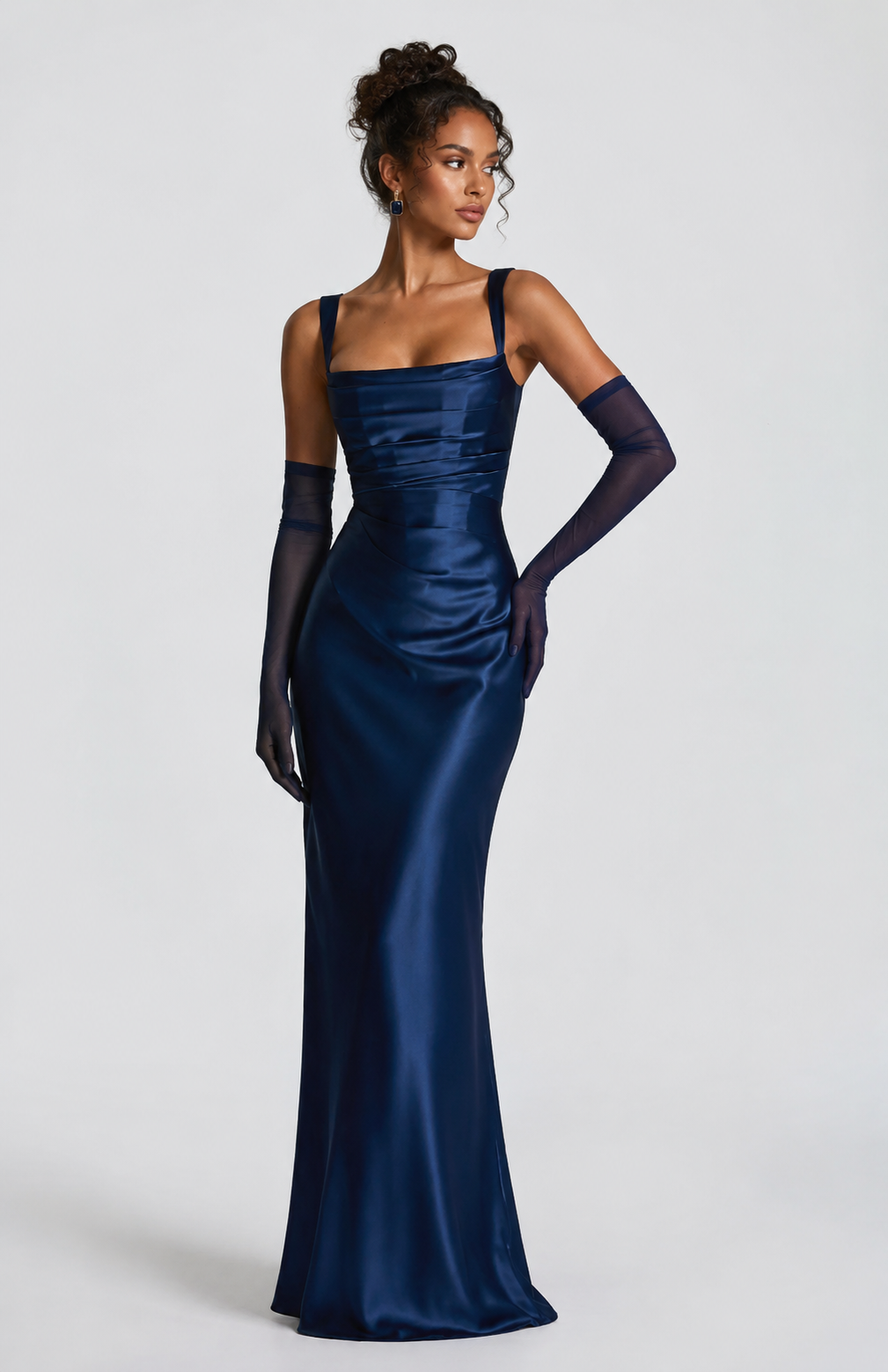 Valentina | Satin Tie-Back Maxi Dress