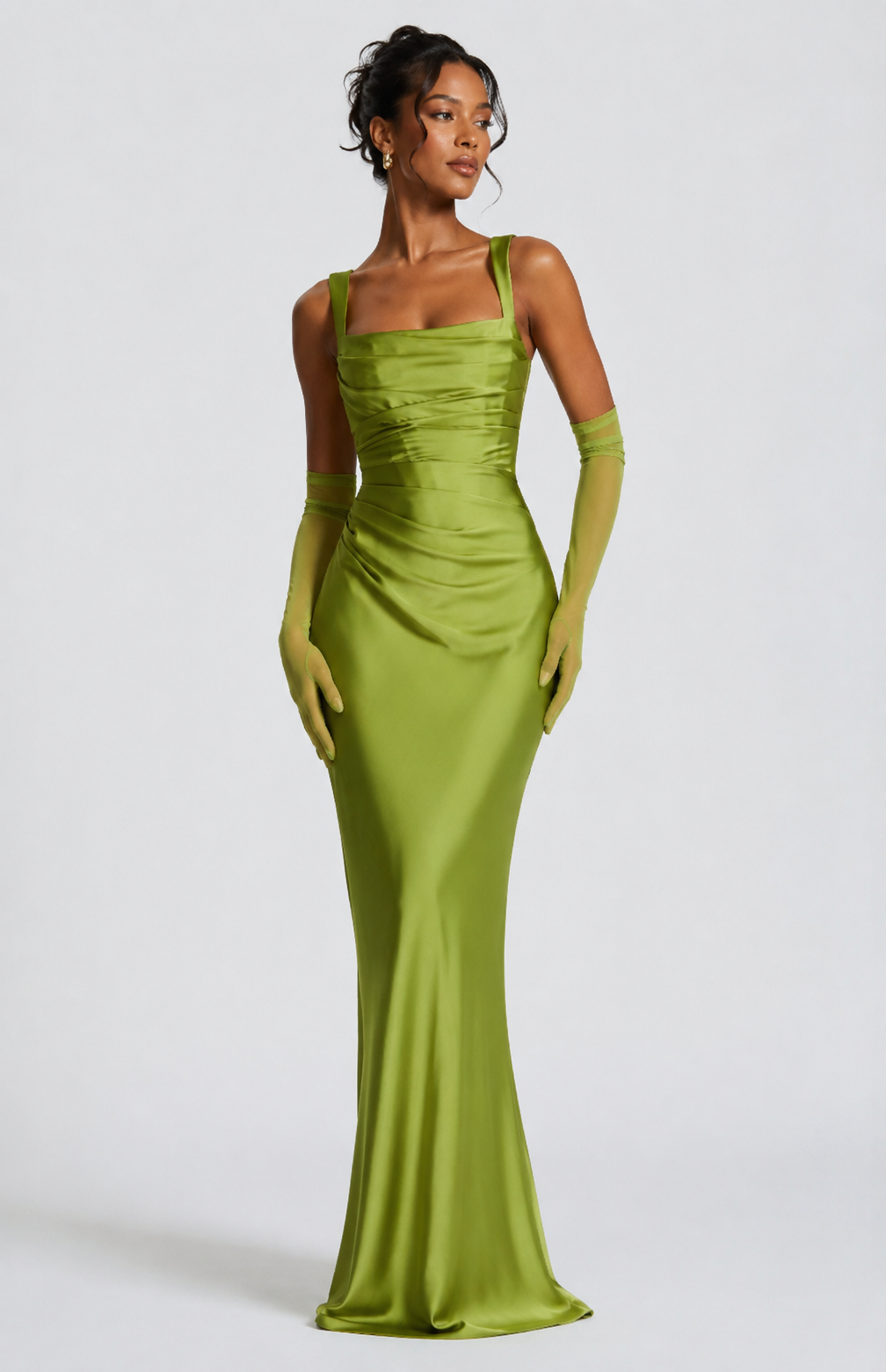 Valentina | Satin Tie-Back Maxi Dress