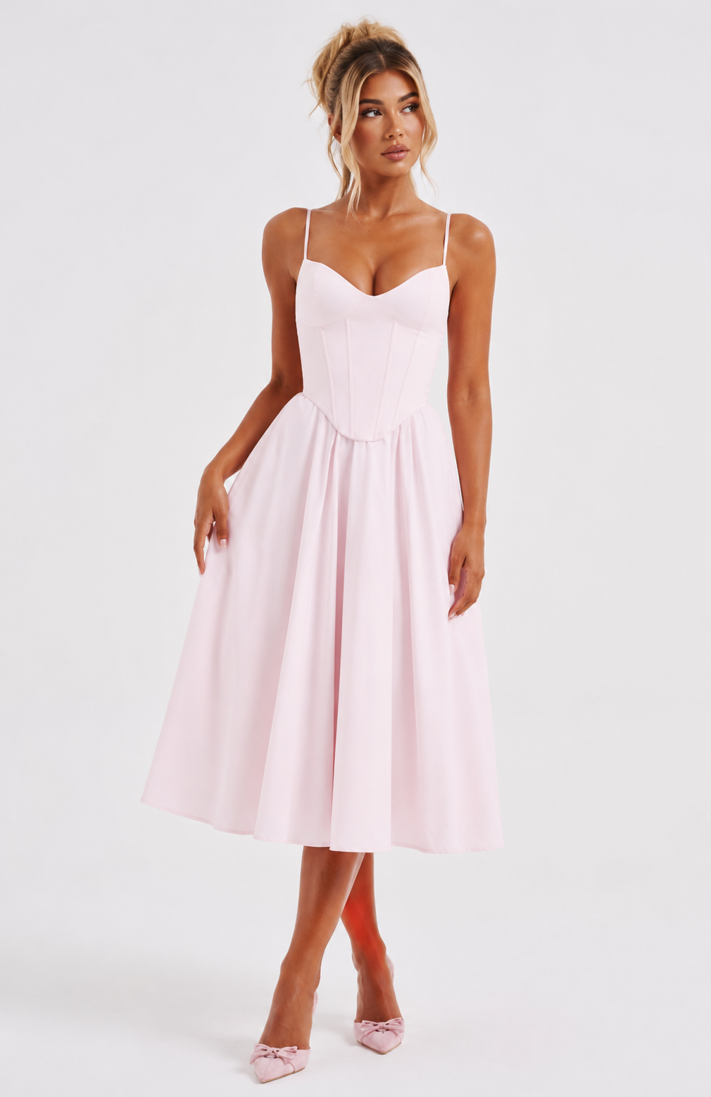 Rosalie | Asymmetric Split Midi Dress