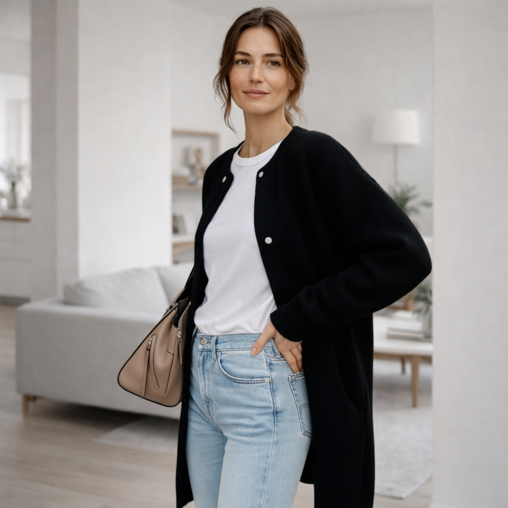 Luviera | Oversized Boyfriend Knit Cardigan with Button Front