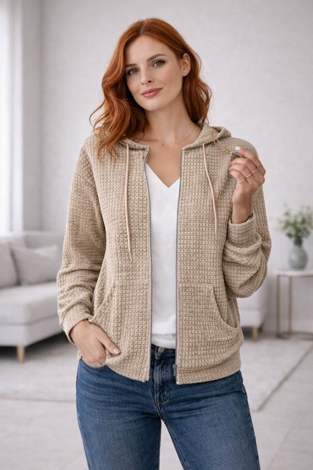 Norvella | Checked Jacket with Water-Resistant Finish