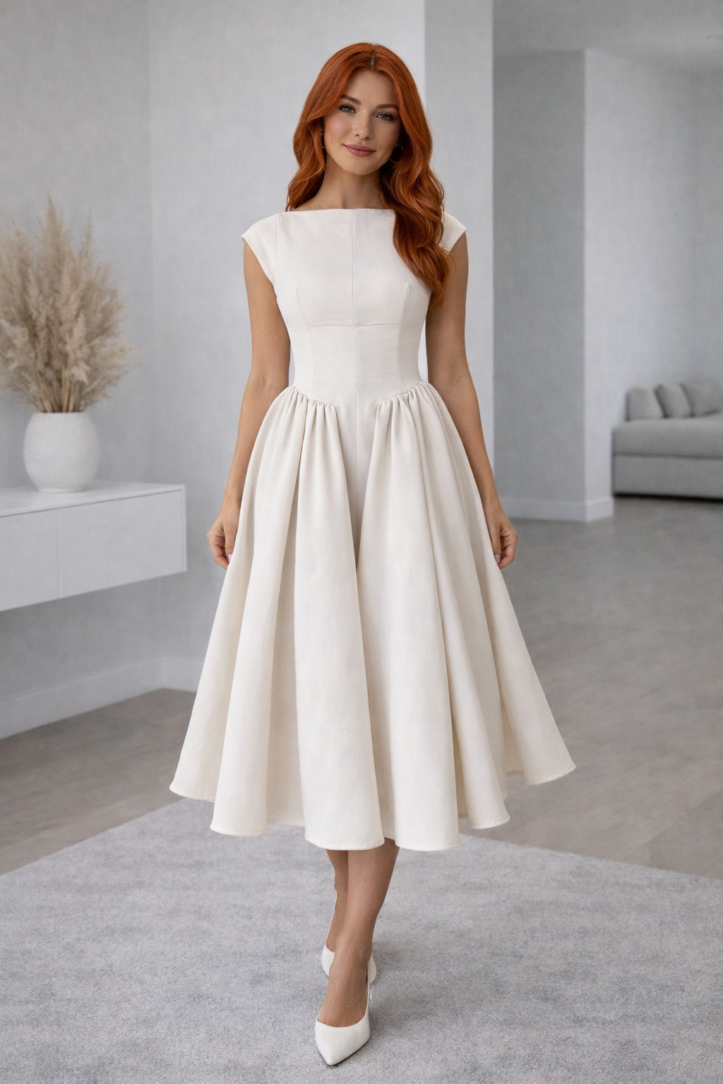 Elowen Elegant Sleeveless Midi Dress