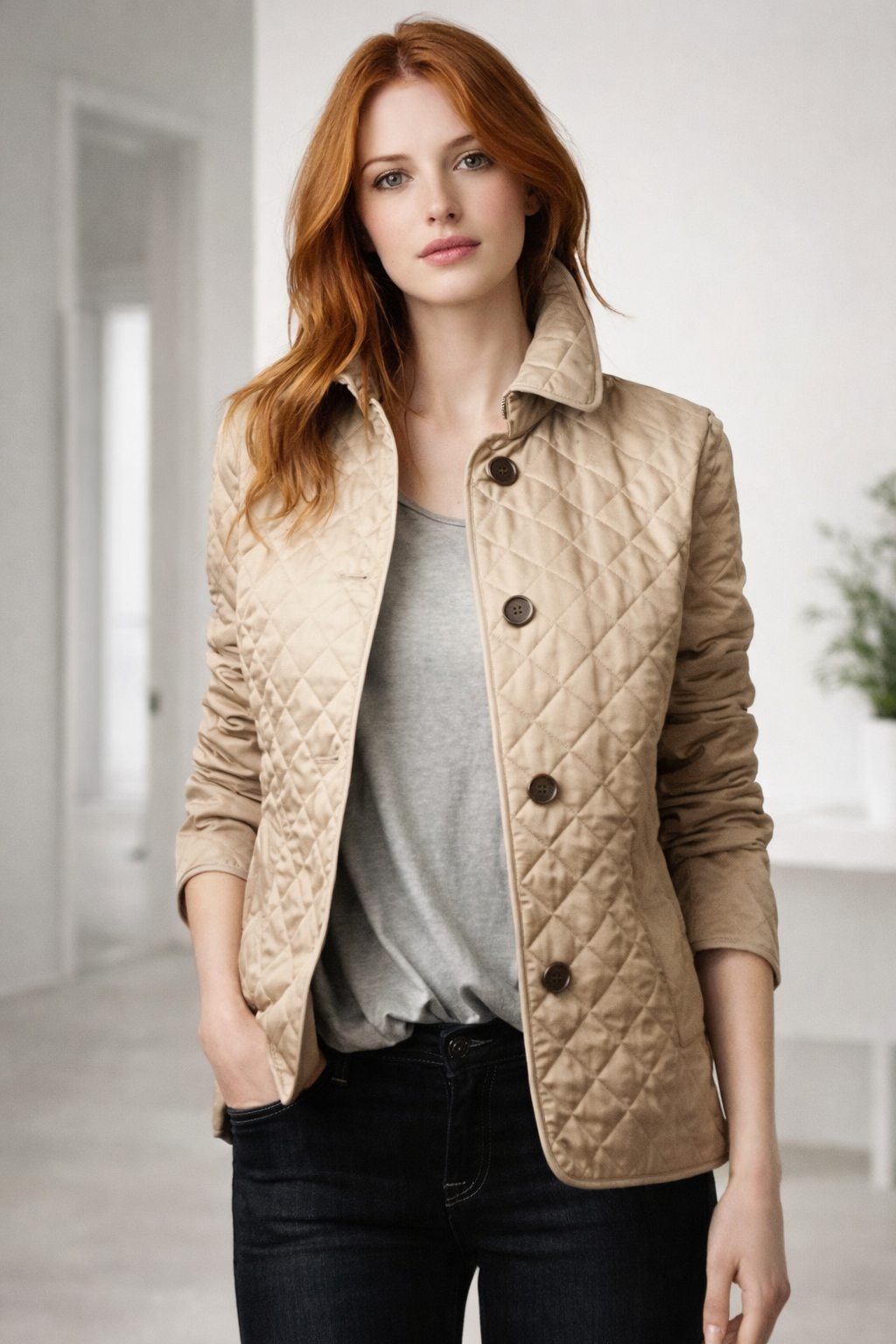 Elvara Diamond Quilted Lightweight Jacket