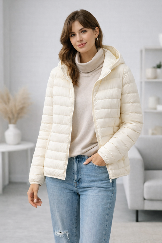 Thermavelle Lightweight Hooded Puffer Jacket for Women