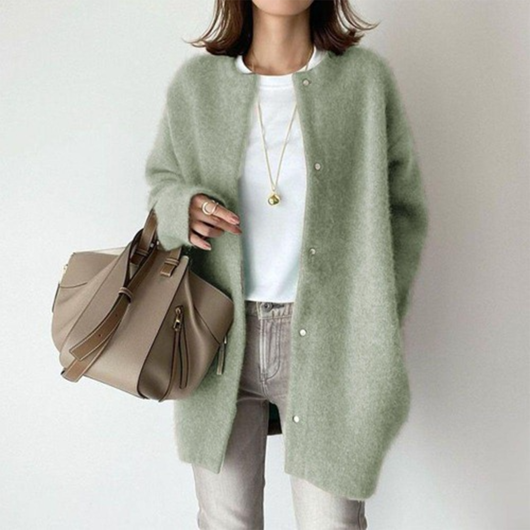 Luviera | Oversized Boyfriend Knit Cardigan with Button Front