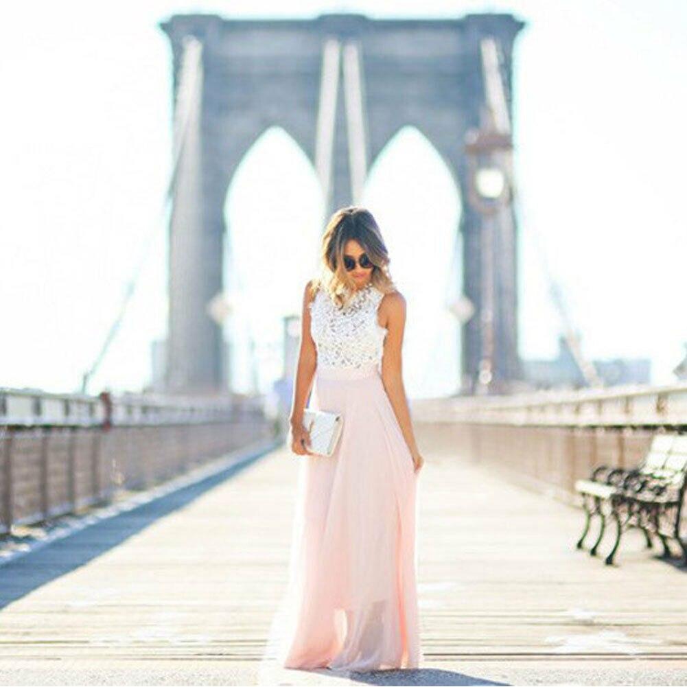 Lacevara | Sleeveless Lace Bodice Maxi Dress for Summer