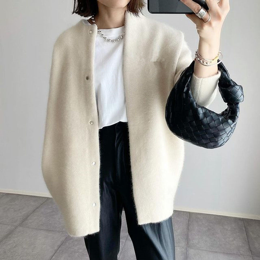 Luviera | Oversized Boyfriend Knit Cardigan with Button Front