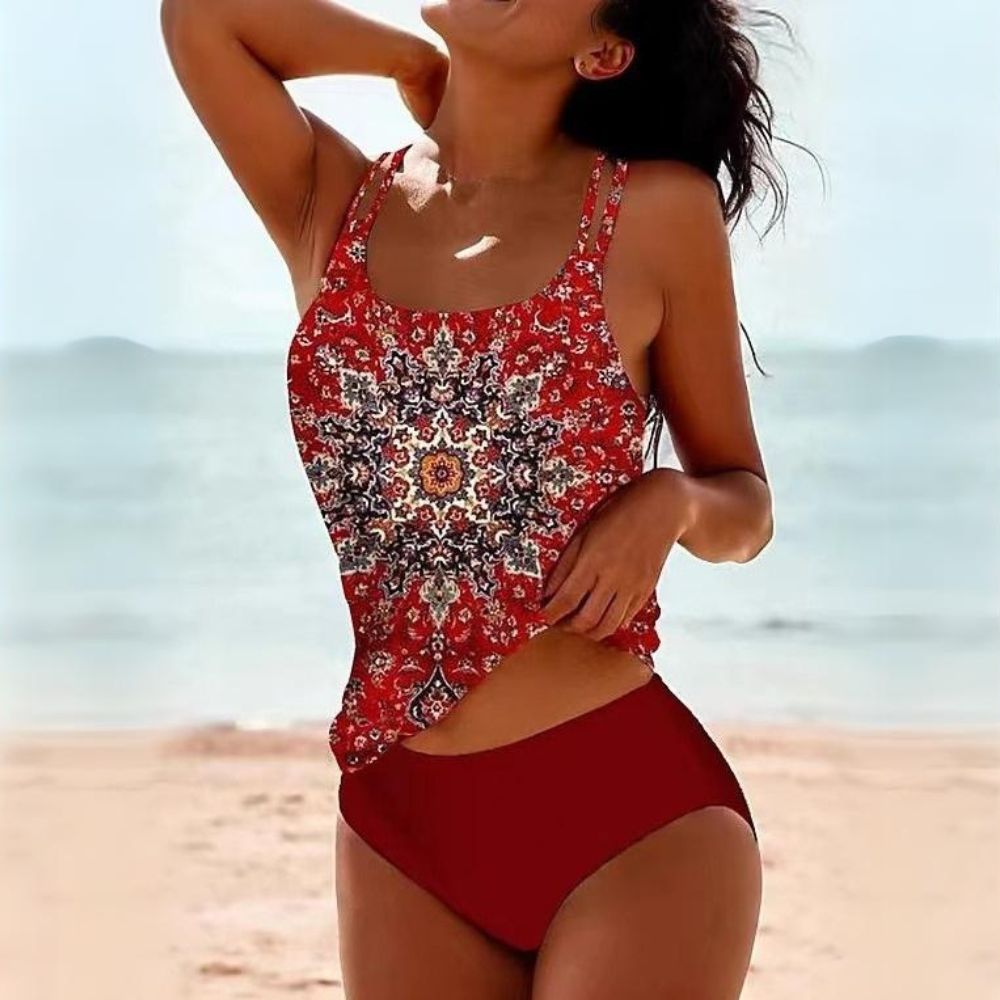 Solara Bohemian Print Tankini Set for Women