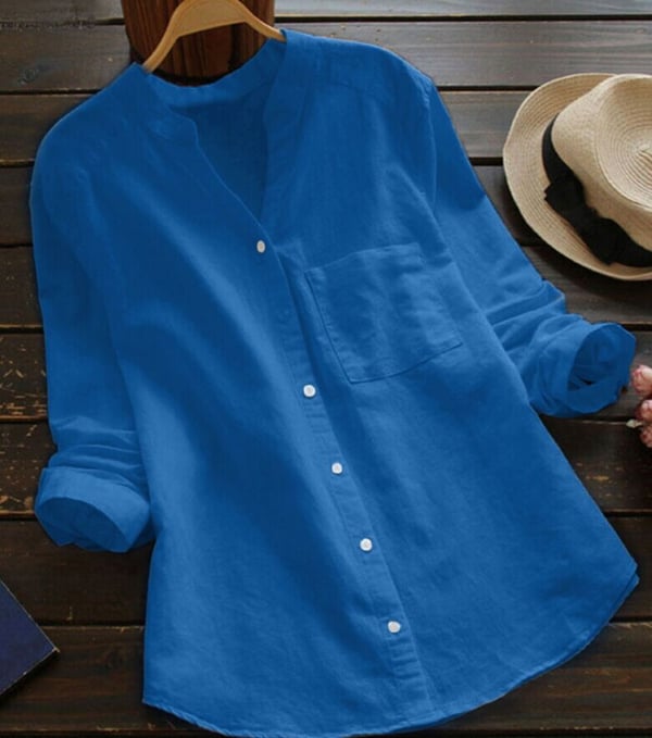 Lunessa Cotton Relaxed Shirt – Casual Women’s Blouse in Breathable Natural Fabric