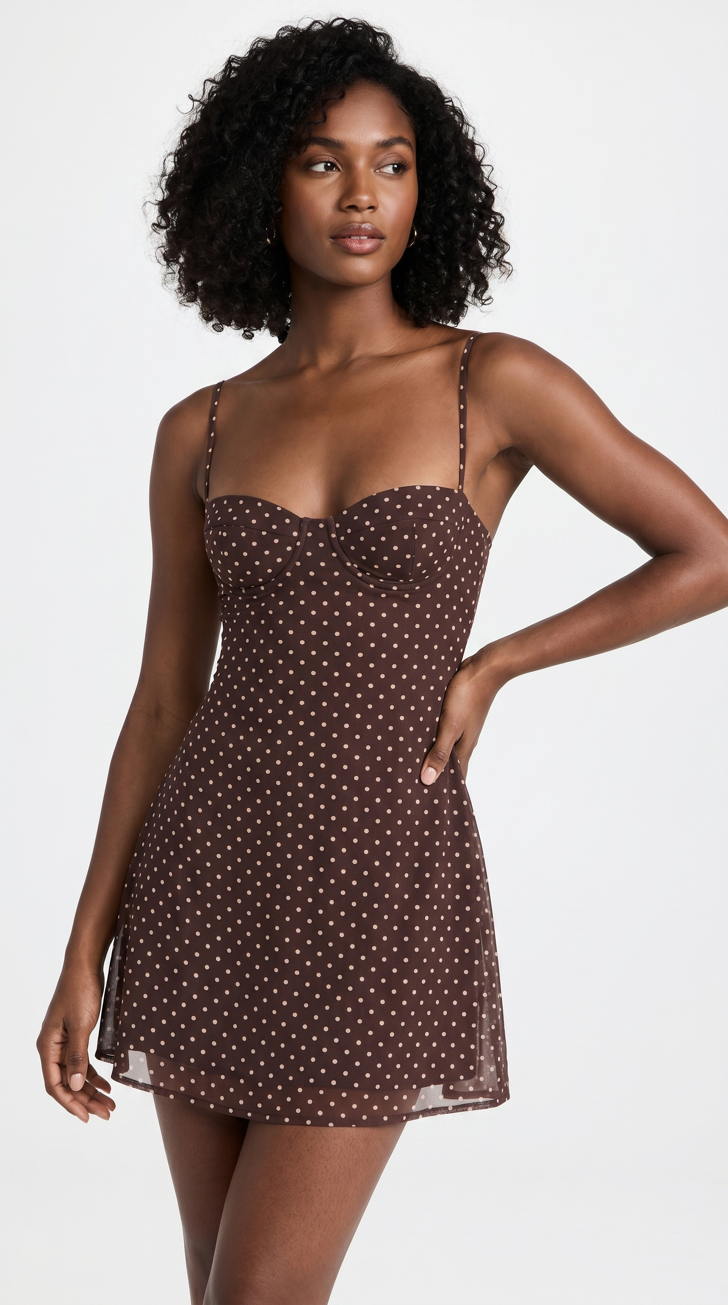 Colette | Polka Dot Halter Mini Dress