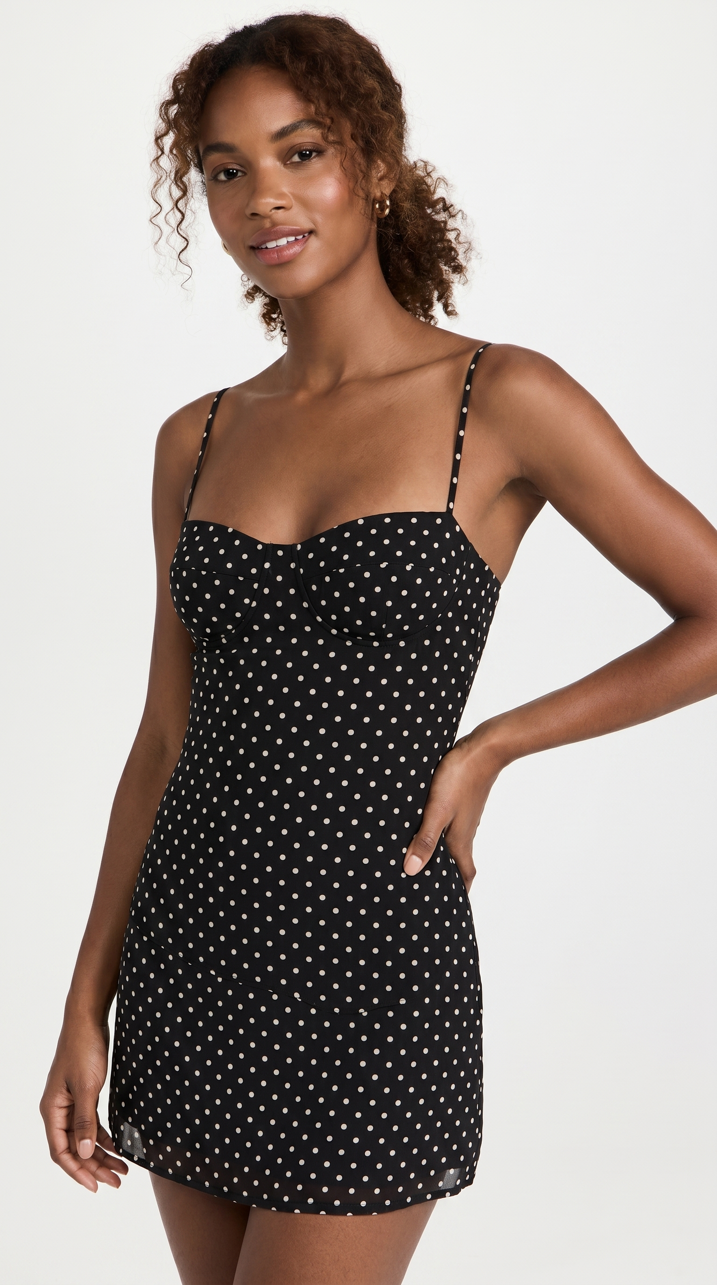 Colette | Polka Dot Halter Mini Dress