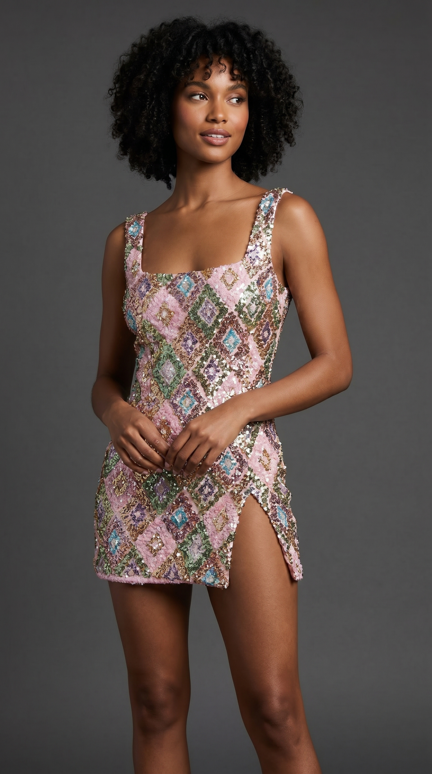 Elodie | Crystal Embellished Mini Dress