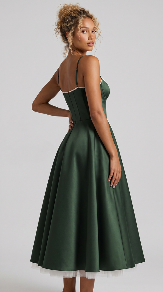 Seraphina | Corset Midi Tulle Dress