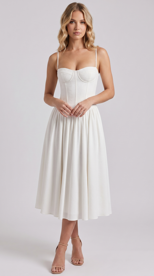 Isolde | Corset Midi Sundress