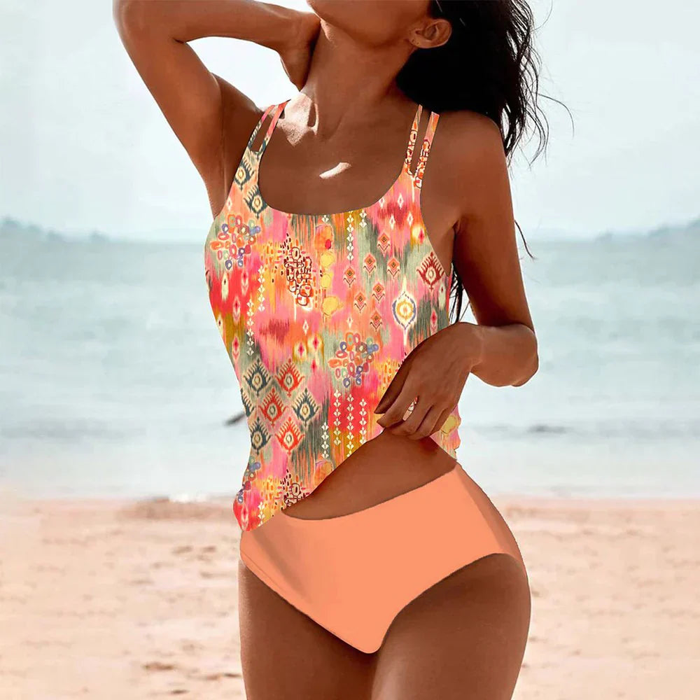 Solara Bohemian Print Tankini Set for Women
