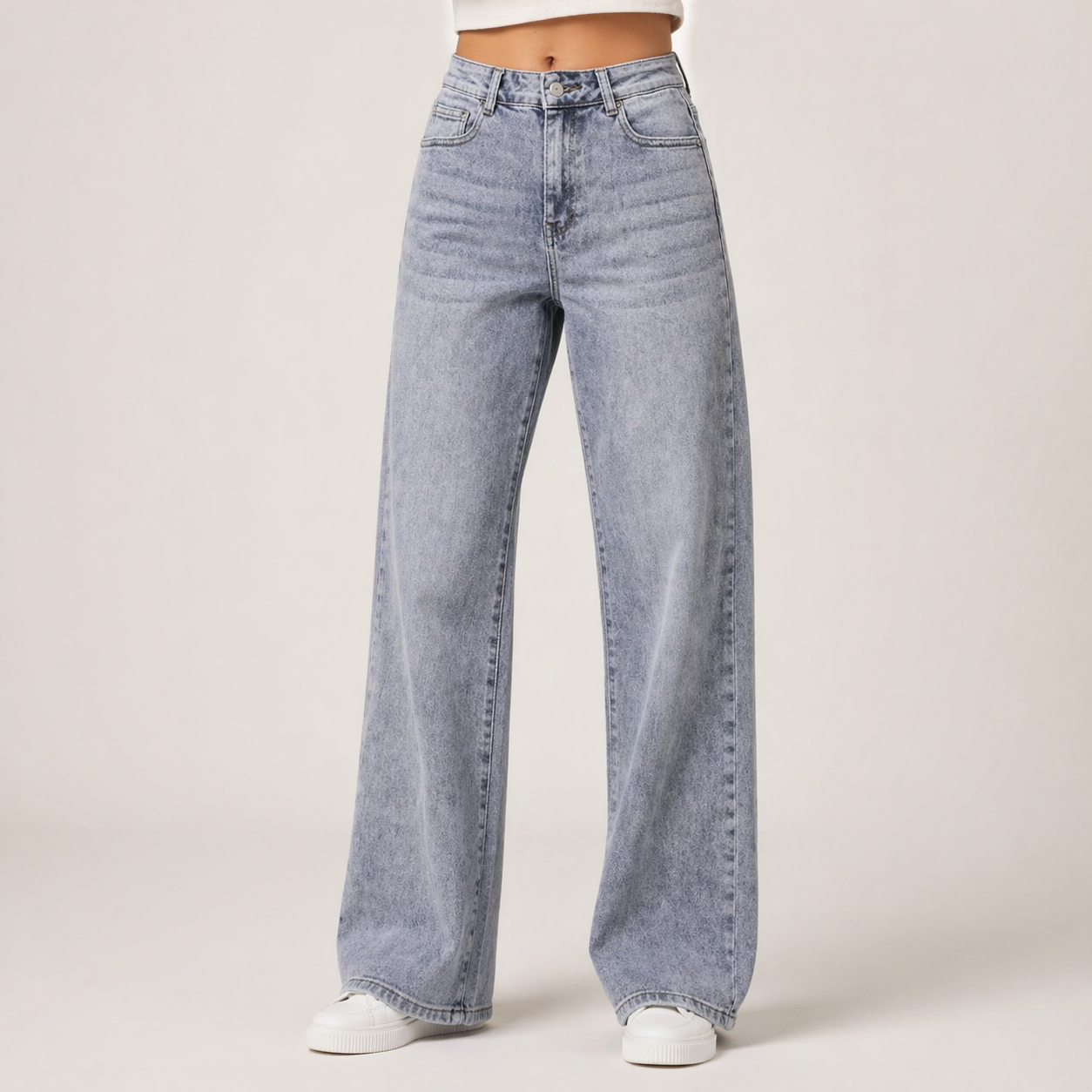 High Waist Wide Leg Stretchy Jeans
