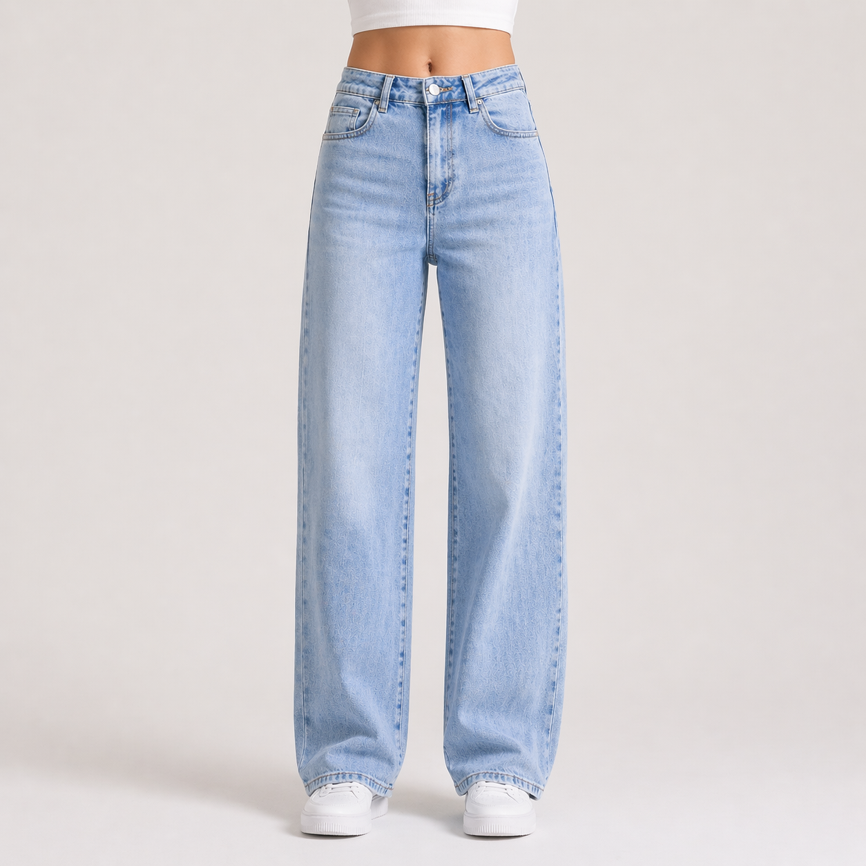 High Waist Wide Leg Stretchy Jeans