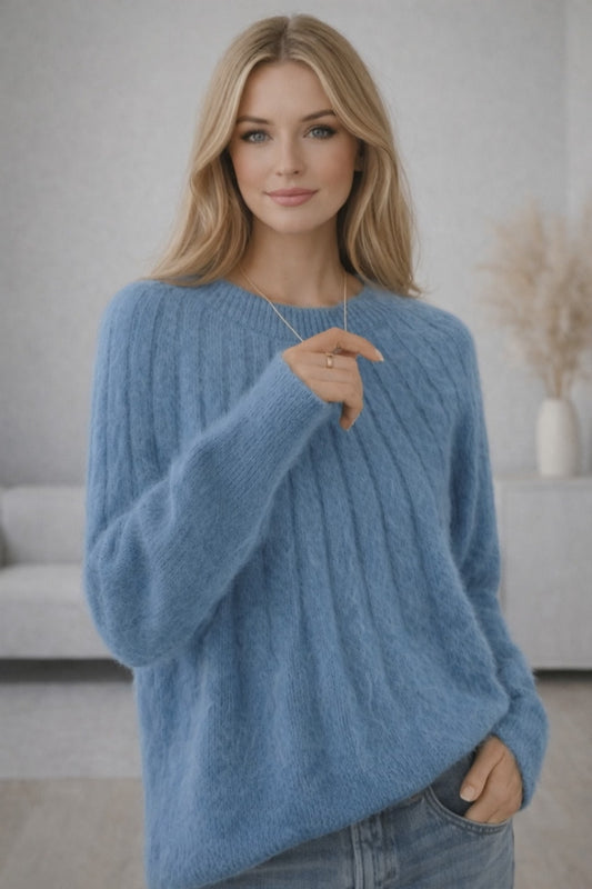 Veloura Cloud Knit Jumper for Women – Ultra-Soft Semi-Fit Autumn & Winter Style