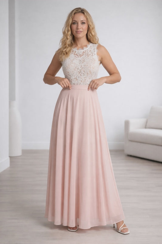 Lacevara | Sleeveless Lace Bodice Maxi Dress for Summer