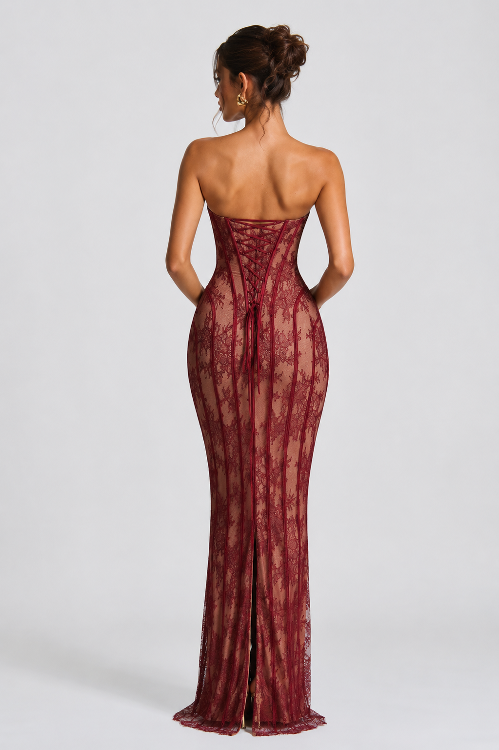 Vivienne | Lace Corset Maxi Dress