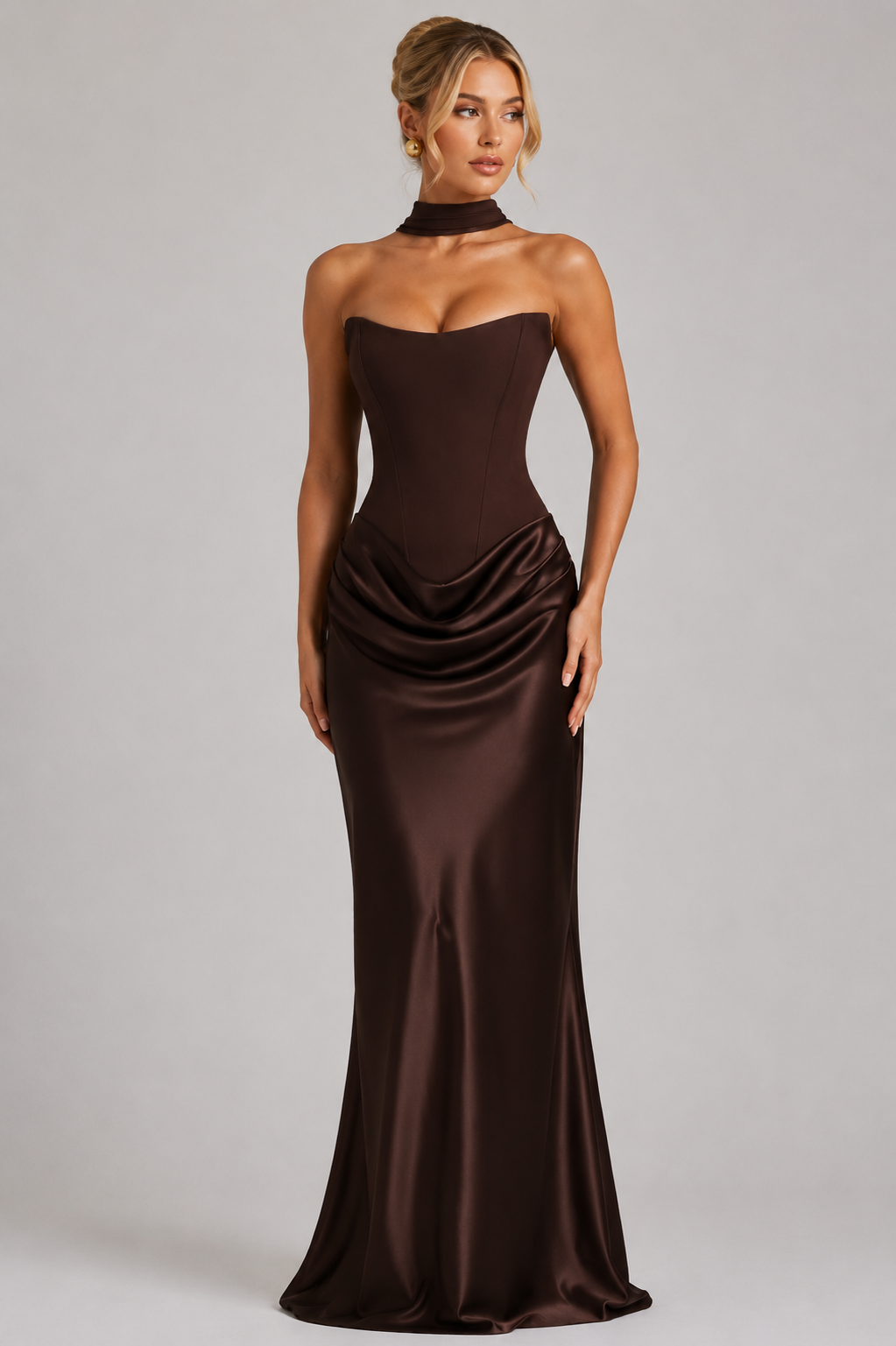 Marshy | Maxi Dress High Slit Figure-Flattering
