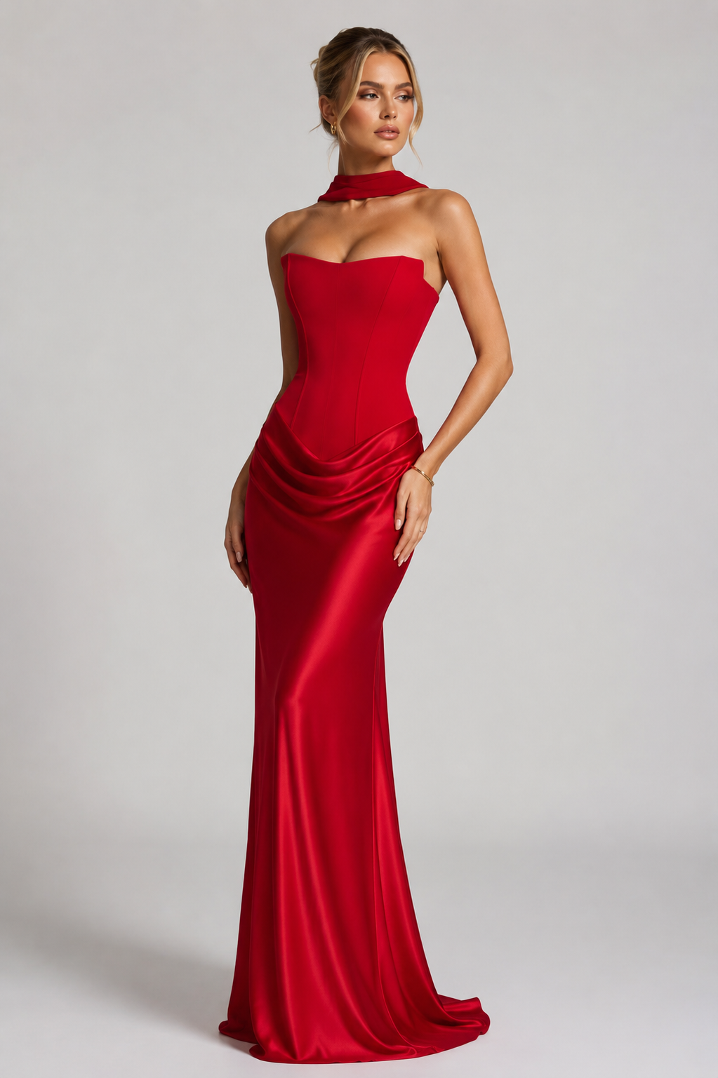 Marshy | Maxi Dress High Slit Figure-Flattering